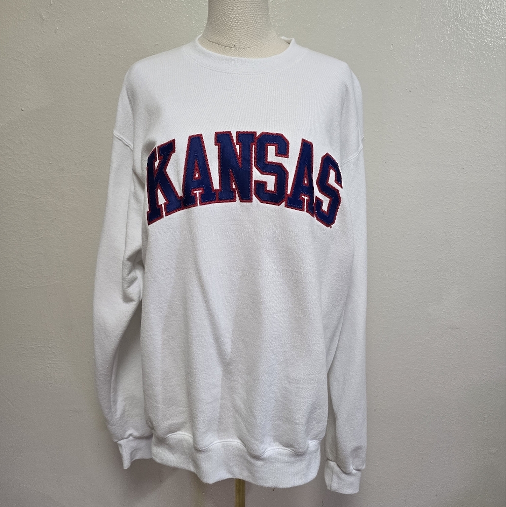 Champion University of Kansas Crewneck Sweatshirt Size Large